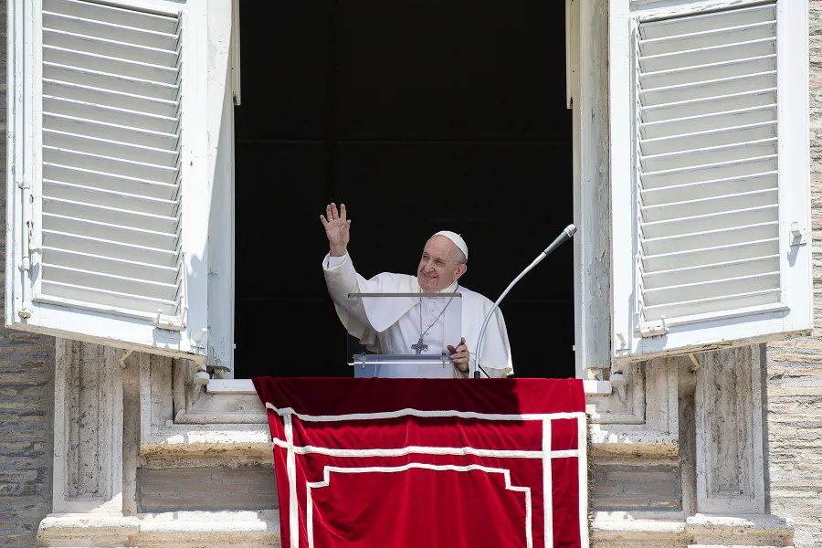 Pope Francis gives the Angelus address overlooking St. Peter's Square, June 27, 2021.?w=200&h=150